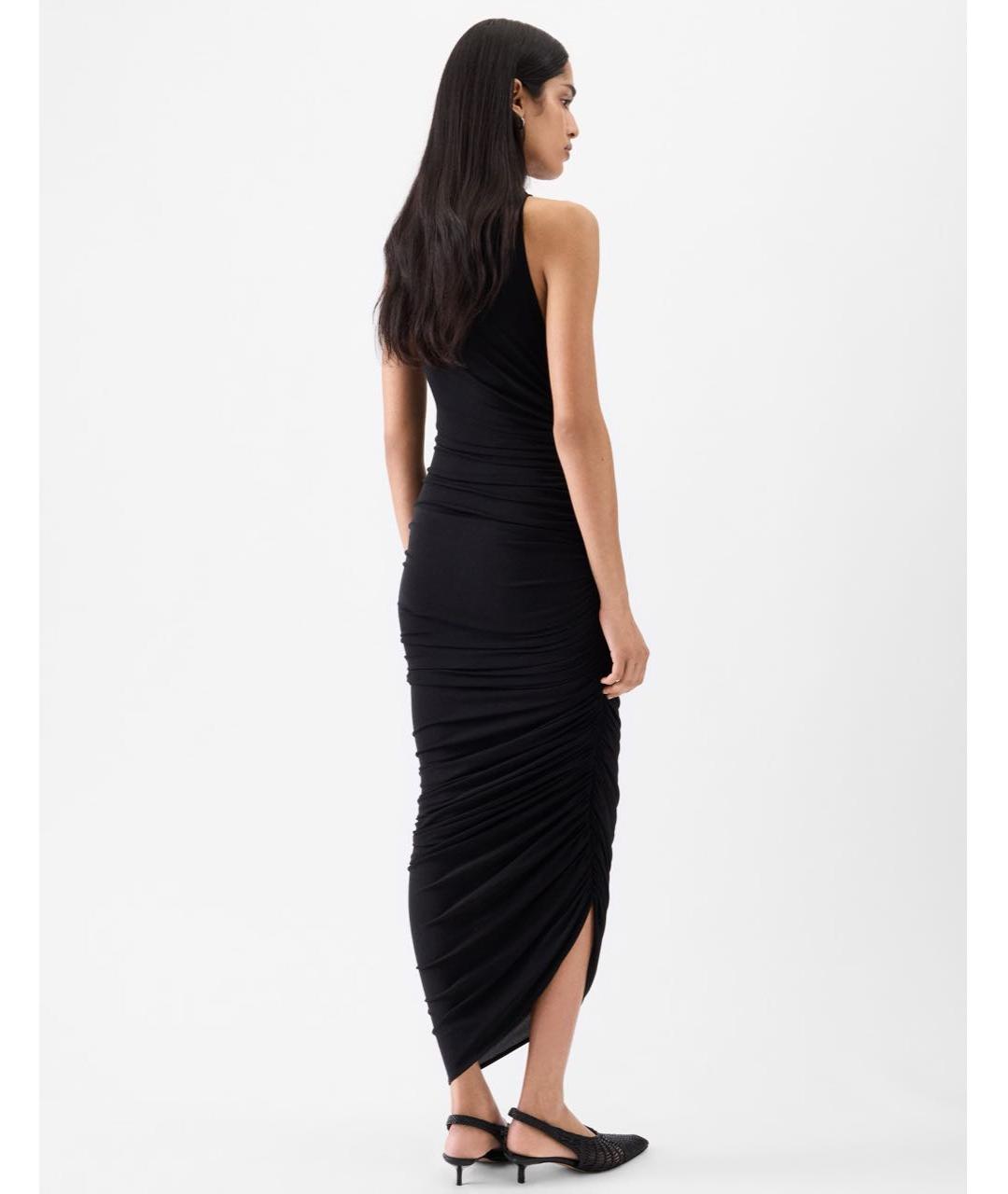 JACQUEMUS Черное ацетатное коктейльное платье, фото 3