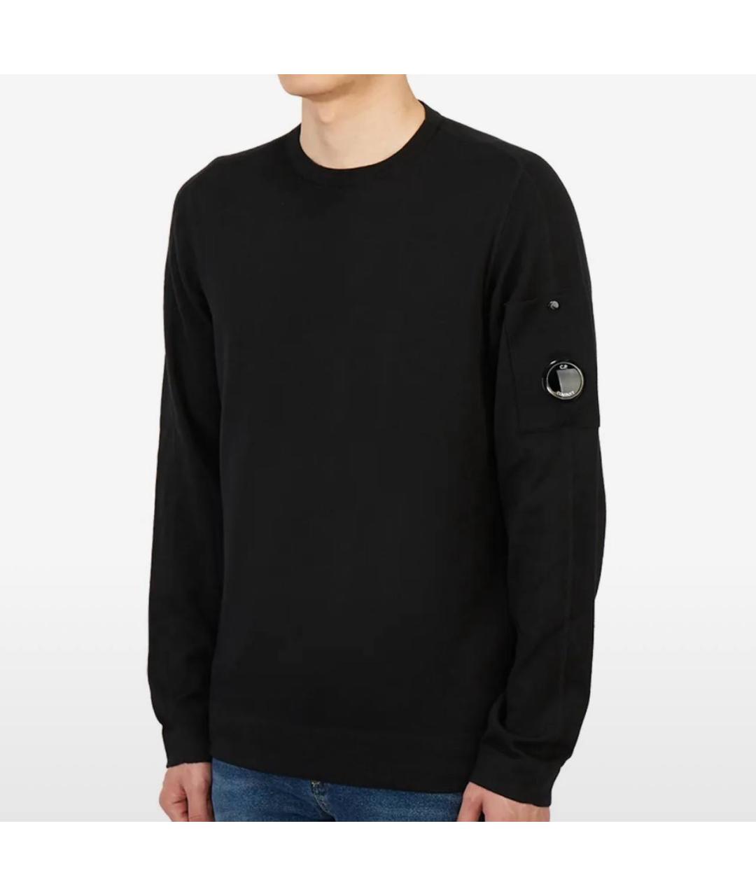 CP COMPANY Черный хлопковый джемпер / свитер, фото 2