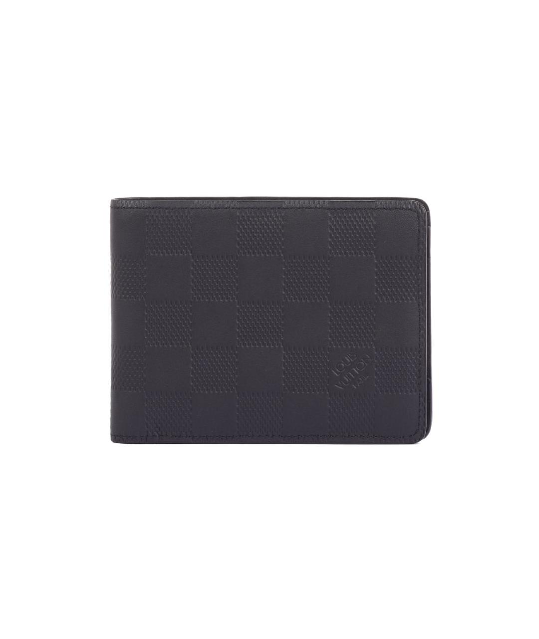 LOUIS VUITTON Черный кожаный кошелек, фото 1