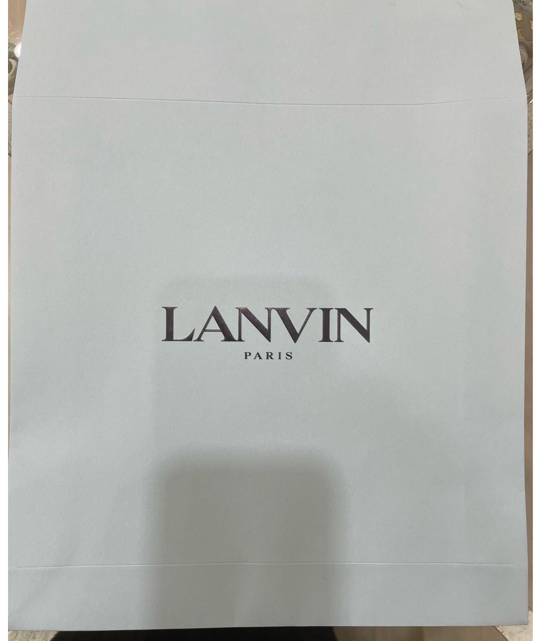 LANVIN Антрацитовый шелковый платок, фото 4