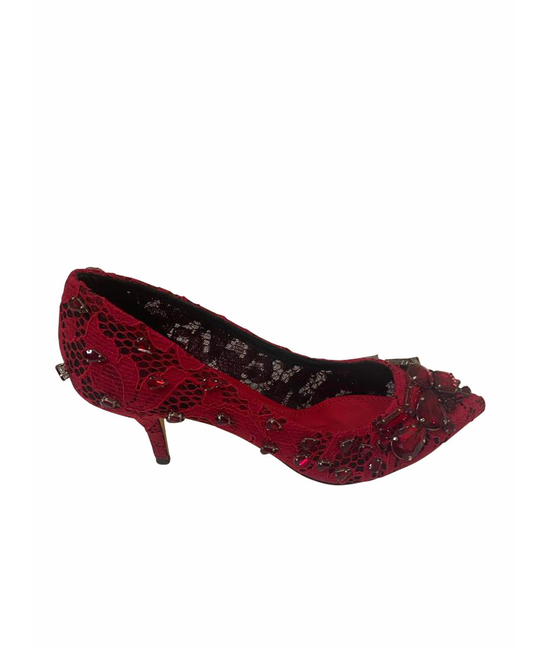 DOLCE&GABBANA Красные текстильные туфли, фото 1