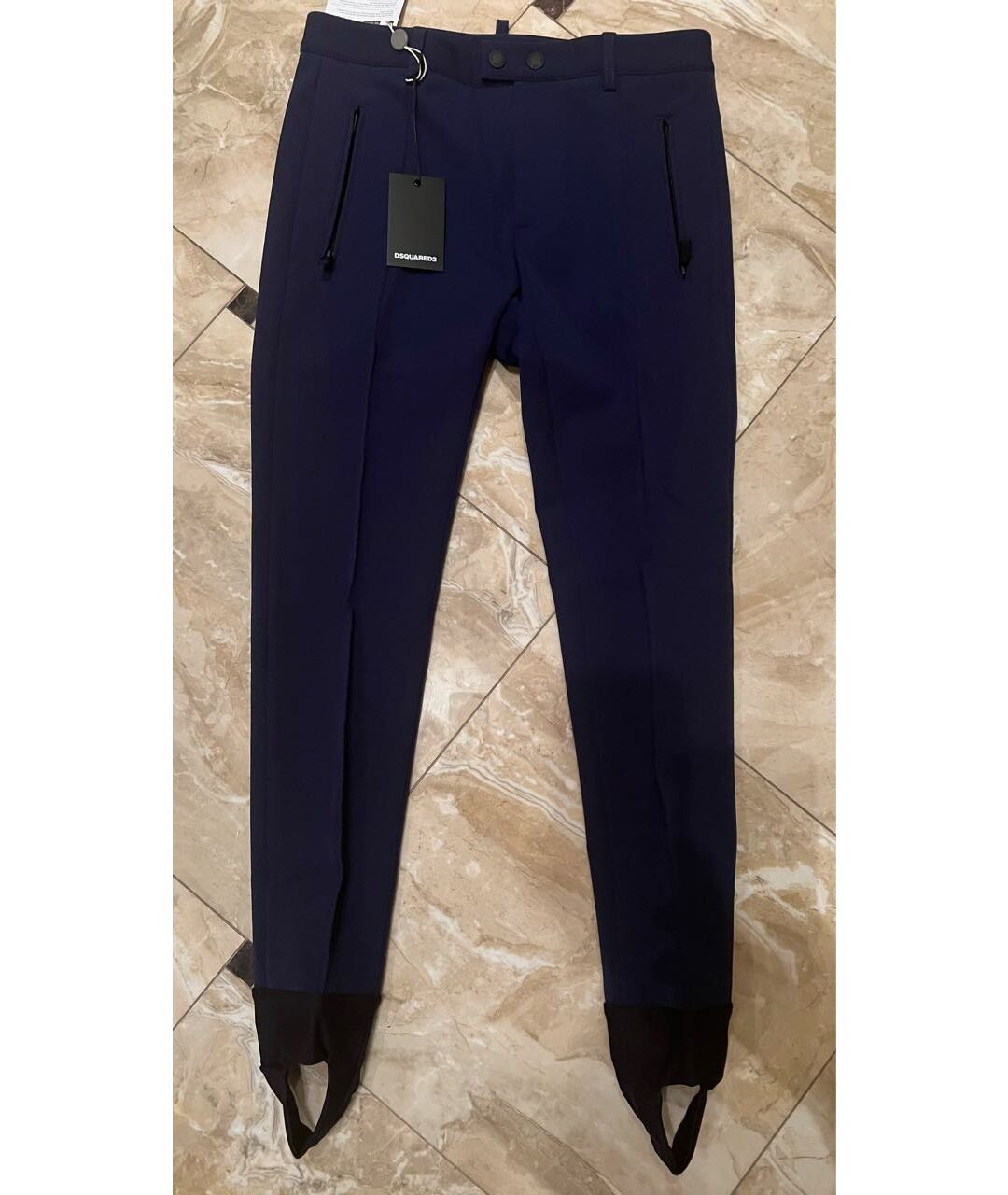 DSQUARED2 Синие брюки чинос, фото 8