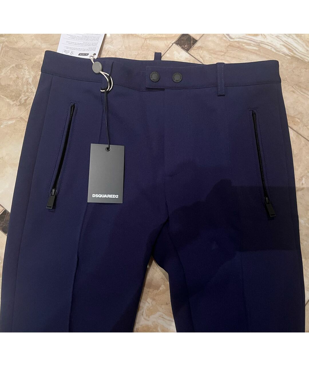 DSQUARED2 Синие брюки чинос, фото 3