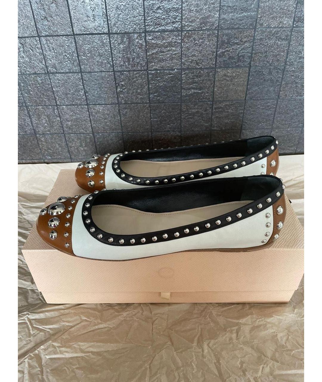 PRADA Мульти кожаные балетки, фото 7