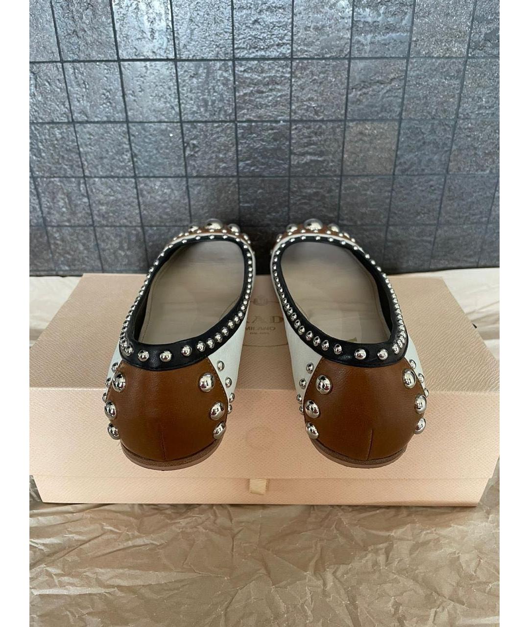 PRADA Мульти кожаные балетки, фото 3