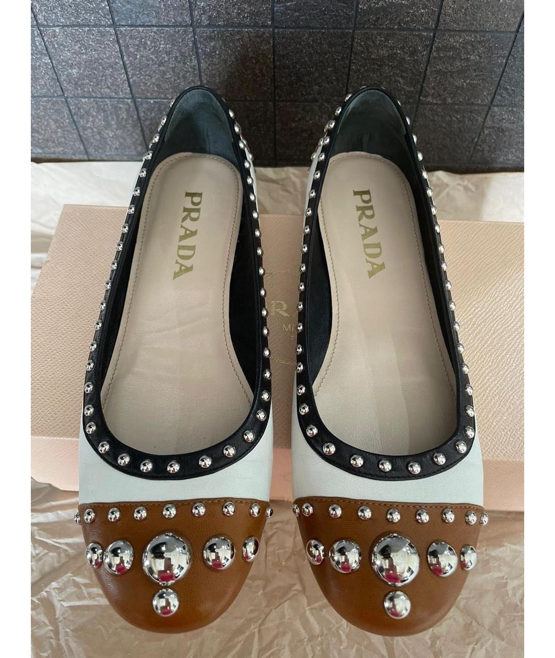 PRADA Мульти кожаные балетки, фото 2