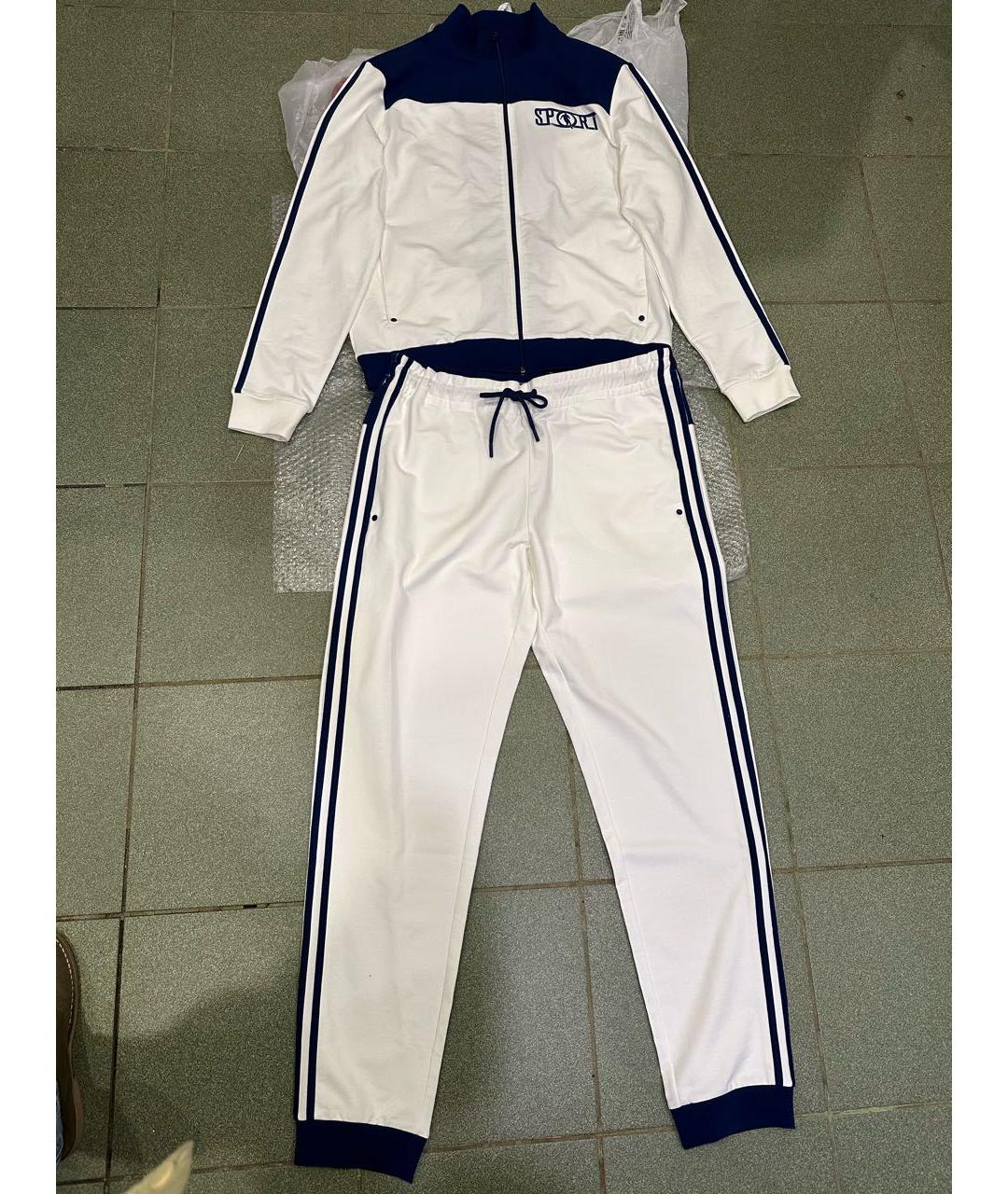 BIKKEMBERGS Белый хлопко-эластановый спортивный костюм, фото 7