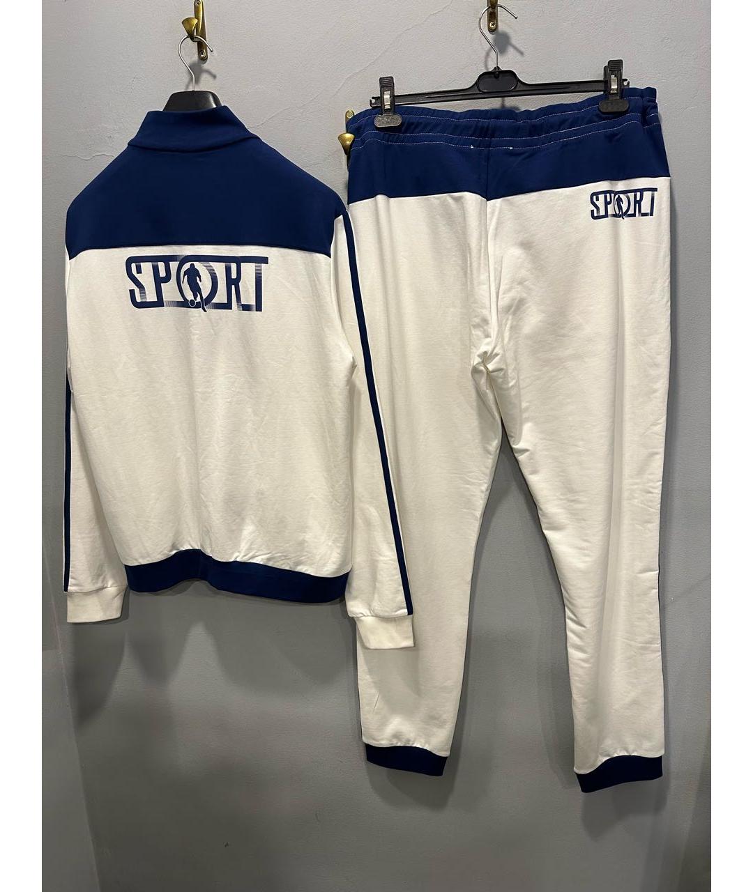 BIKKEMBERGS Белый хлопко-эластановый спортивный костюм, фото 2