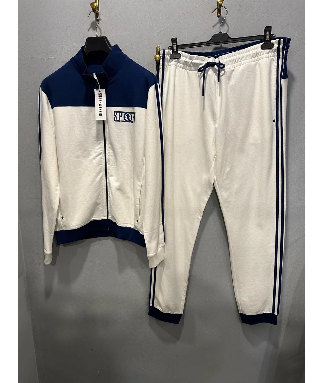 BIKKEMBERGS Белый хлопко-эластановый спортивный костюм, фото 3