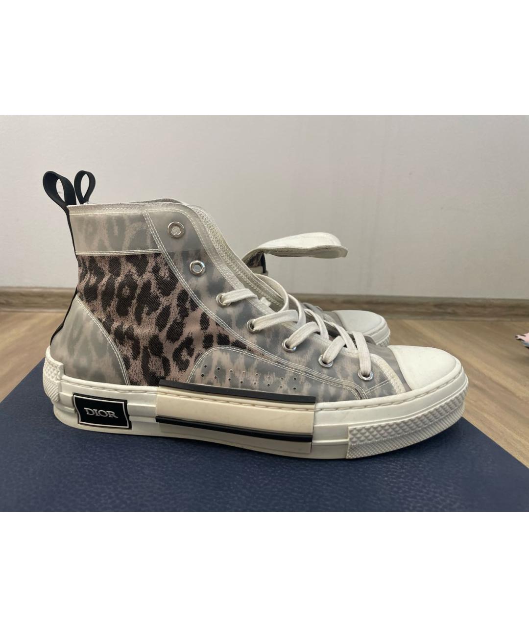 DIOR HOMME Бежевые синтетические высокие кроссовки / кеды, фото 7