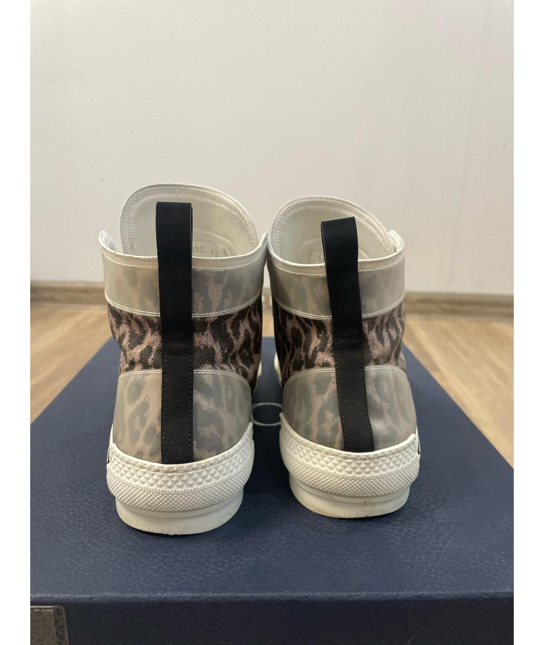DIOR HOMME Бежевые синтетические высокие кроссовки / кеды, фото 4