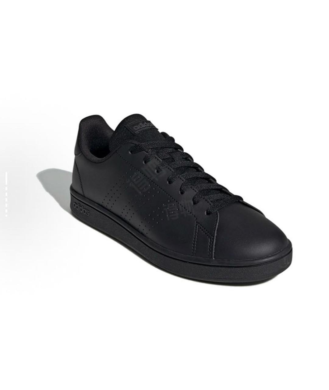 ADIDAS Черные кожаные низкие кроссовки / кеды, фото 4