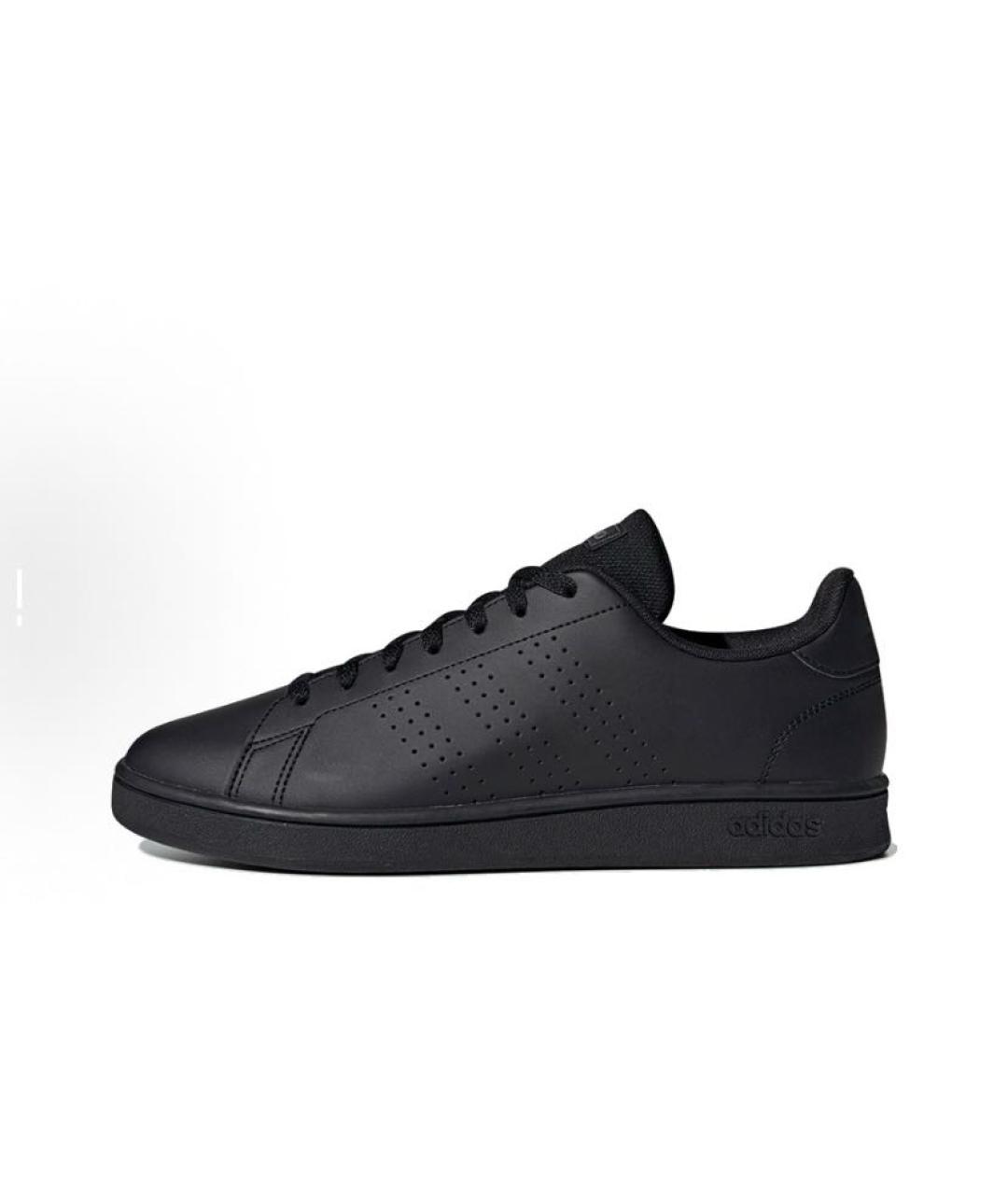 ADIDAS Черные кожаные низкие кроссовки / кеды, фото 3