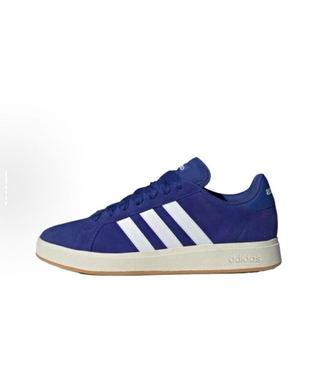 ADIDAS Синие замшевые низкие кроссовки / кеды, фото 3