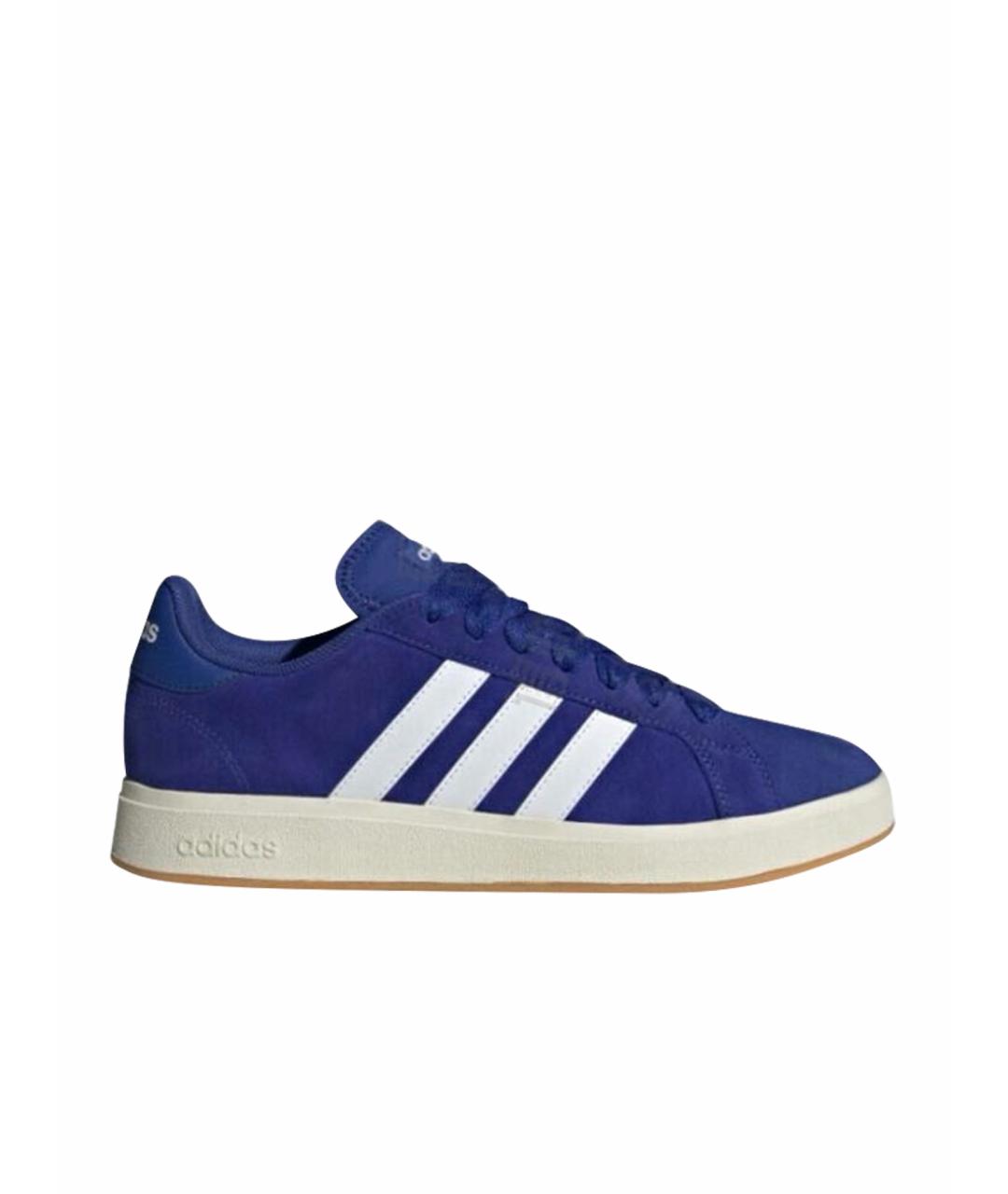 ADIDAS Синие замшевые низкие кроссовки / кеды, фото 1