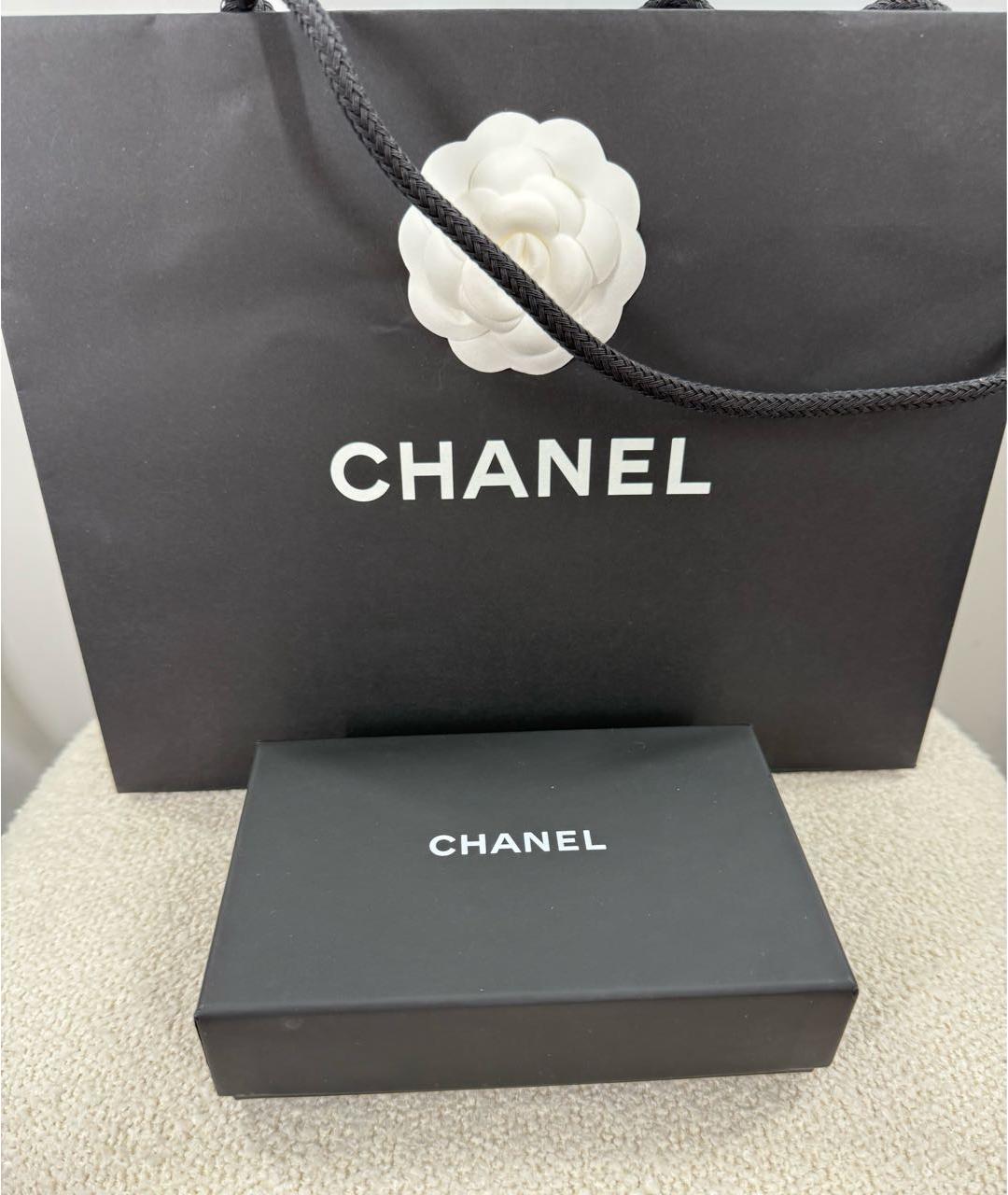 CHANEL Черный кожаный кошелек, фото 7