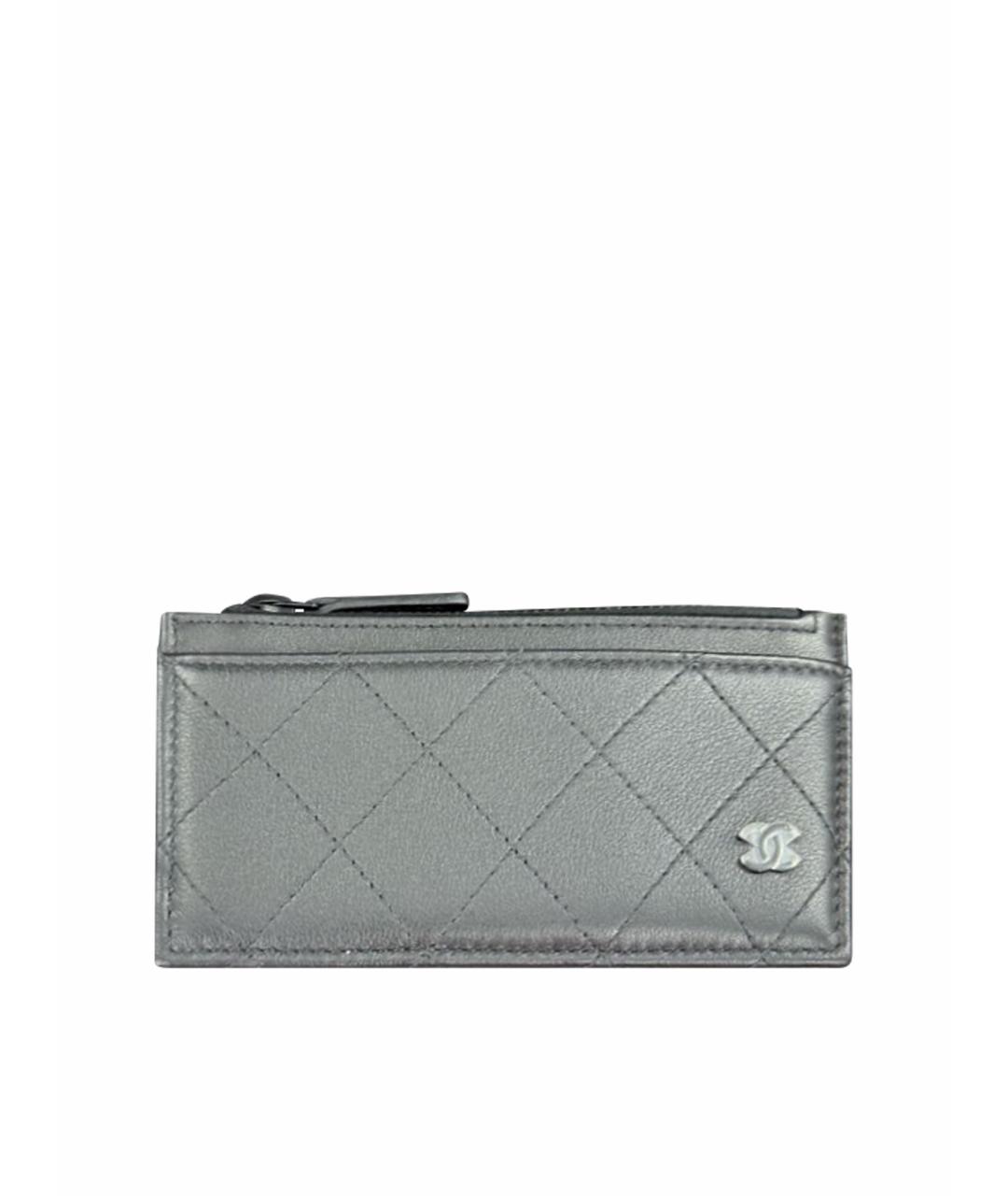 CHANEL Черный кожаный кошелек, фото 1