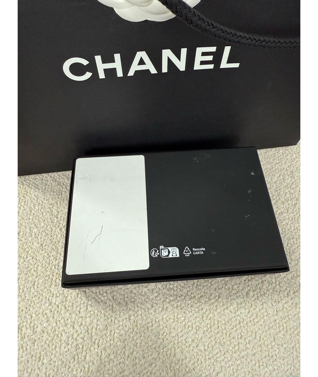 CHANEL Черный кожаный кошелек, фото 8