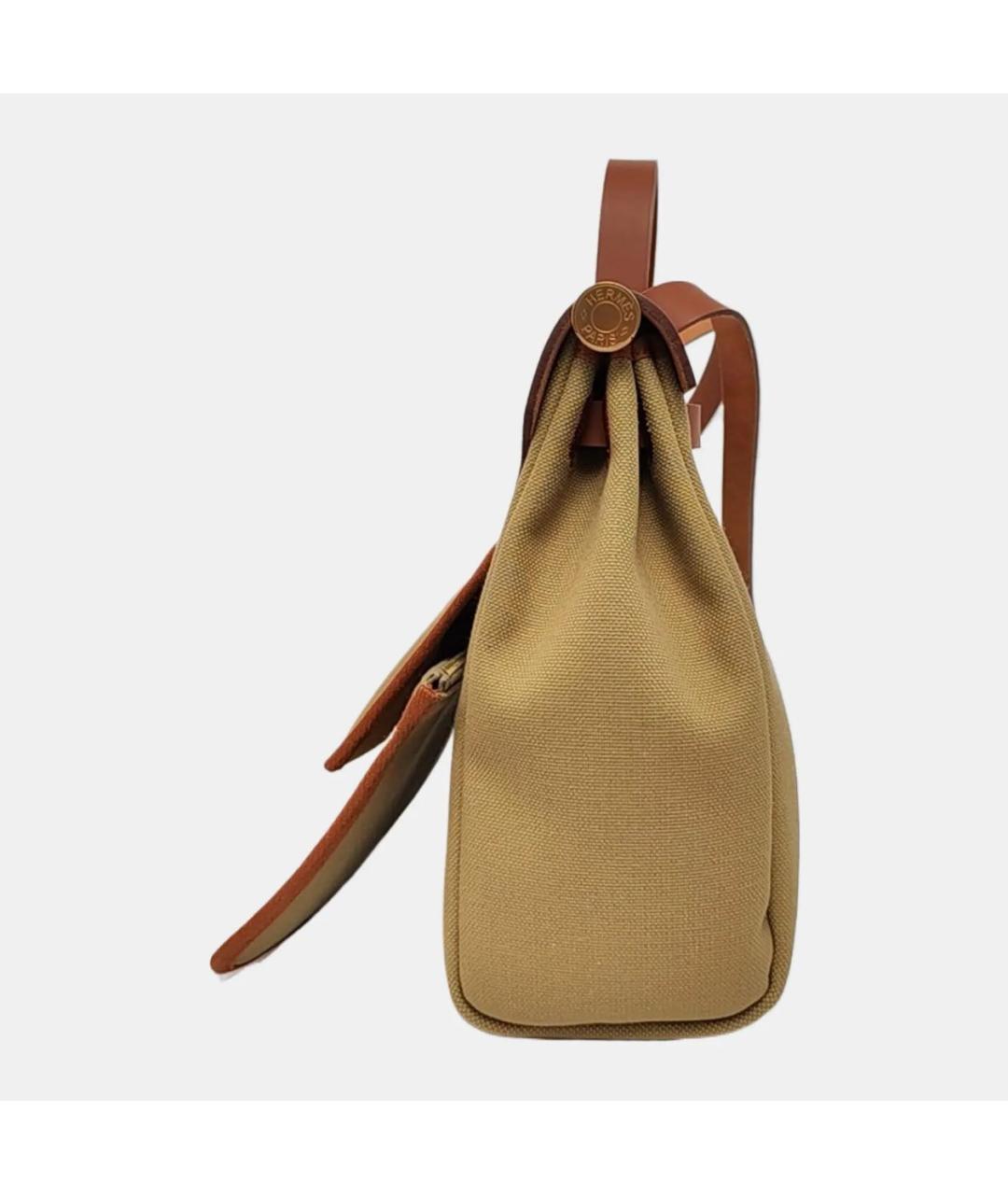 HERMES Коричневая кожаная сумка тоут, фото 3