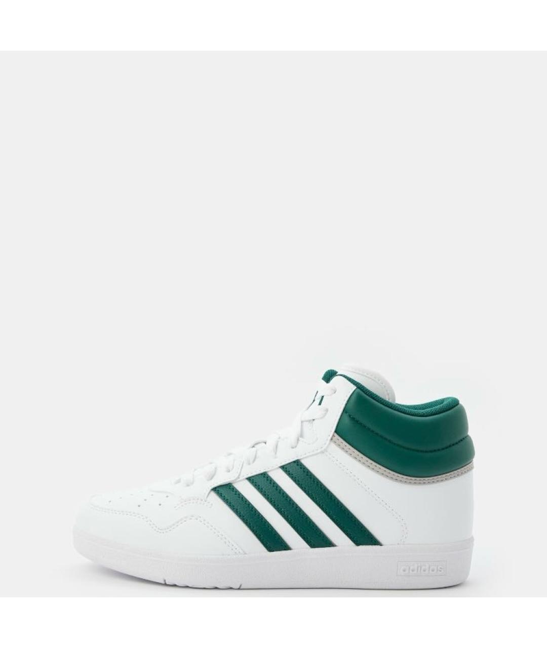 ADIDAS Белые кожаные высокие кроссовки / кеды, фото 2