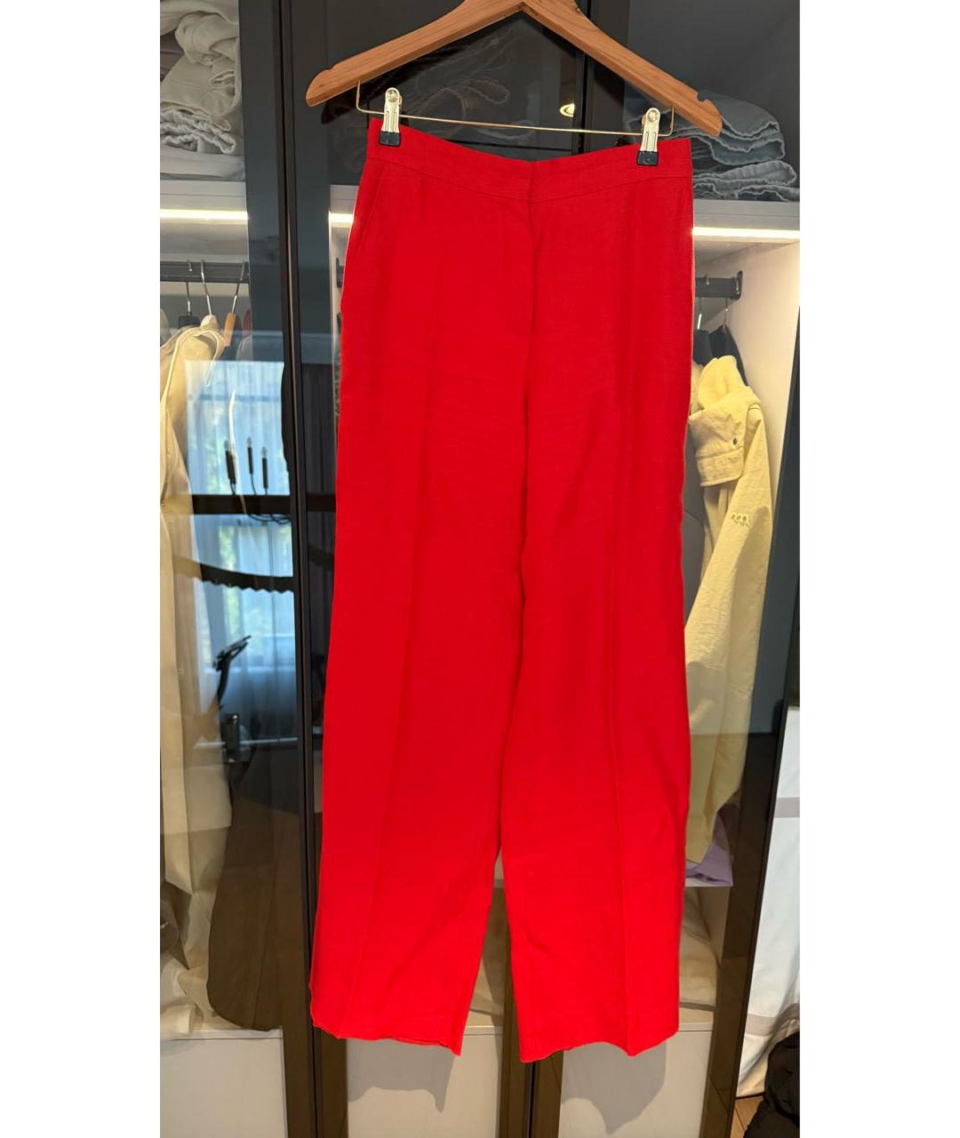 MAX MARA STUDIO Красный льняной костюм с брюками, фото 3