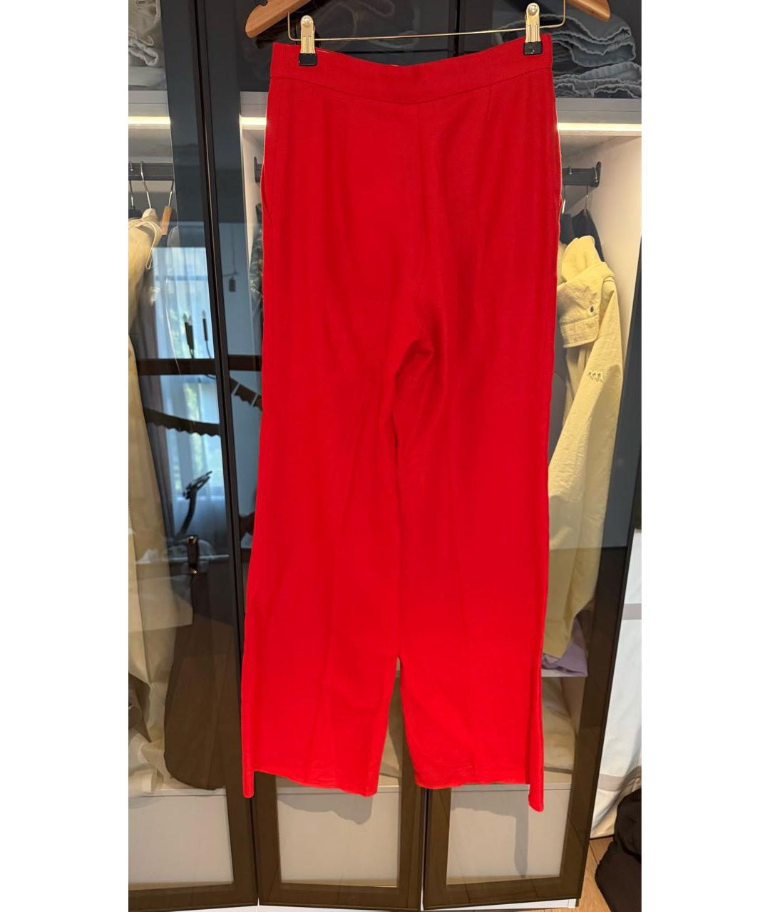 MAX MARA STUDIO Красный льняной костюм с брюками, фото 4