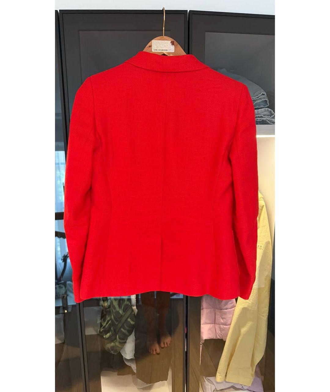 MAX MARA STUDIO Красный льняной костюм с брюками, фото 2