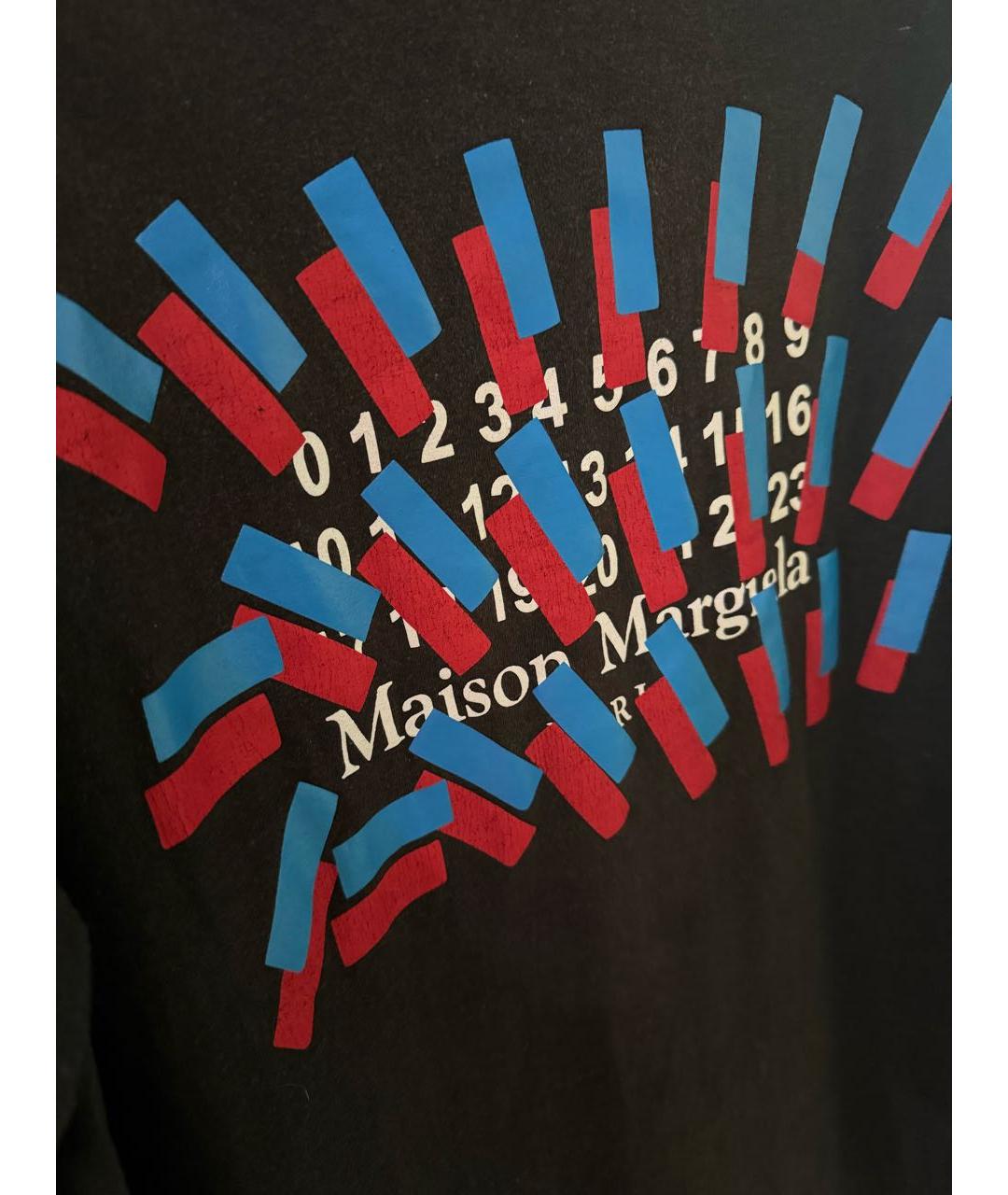 MAISON MARGIELA Черная хлопковая футболка, фото 4
