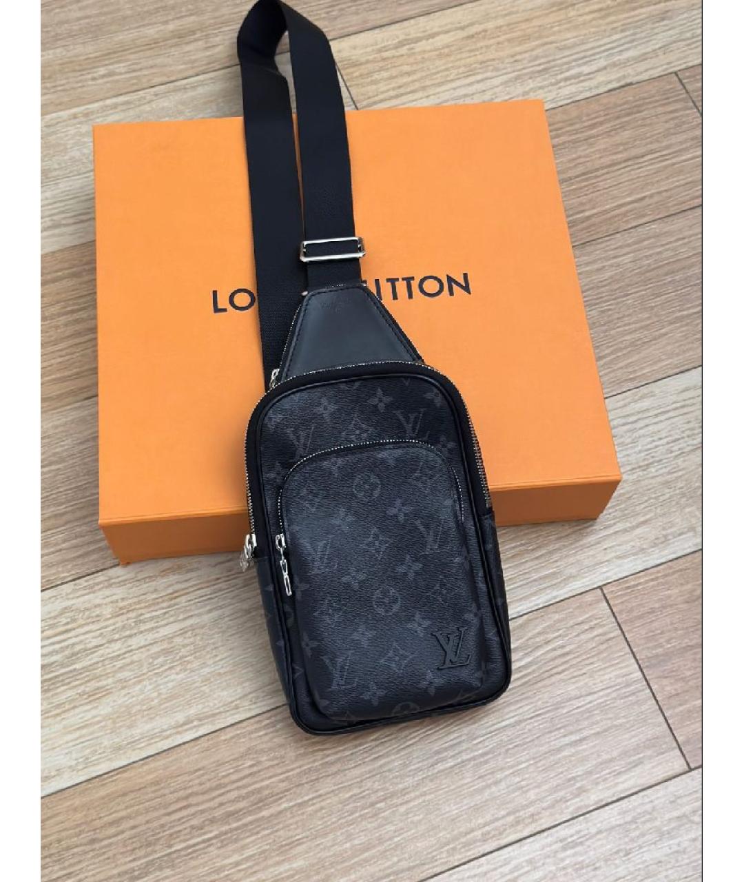 LOUIS VUITTON Черный кожаный рюкзак, фото 2