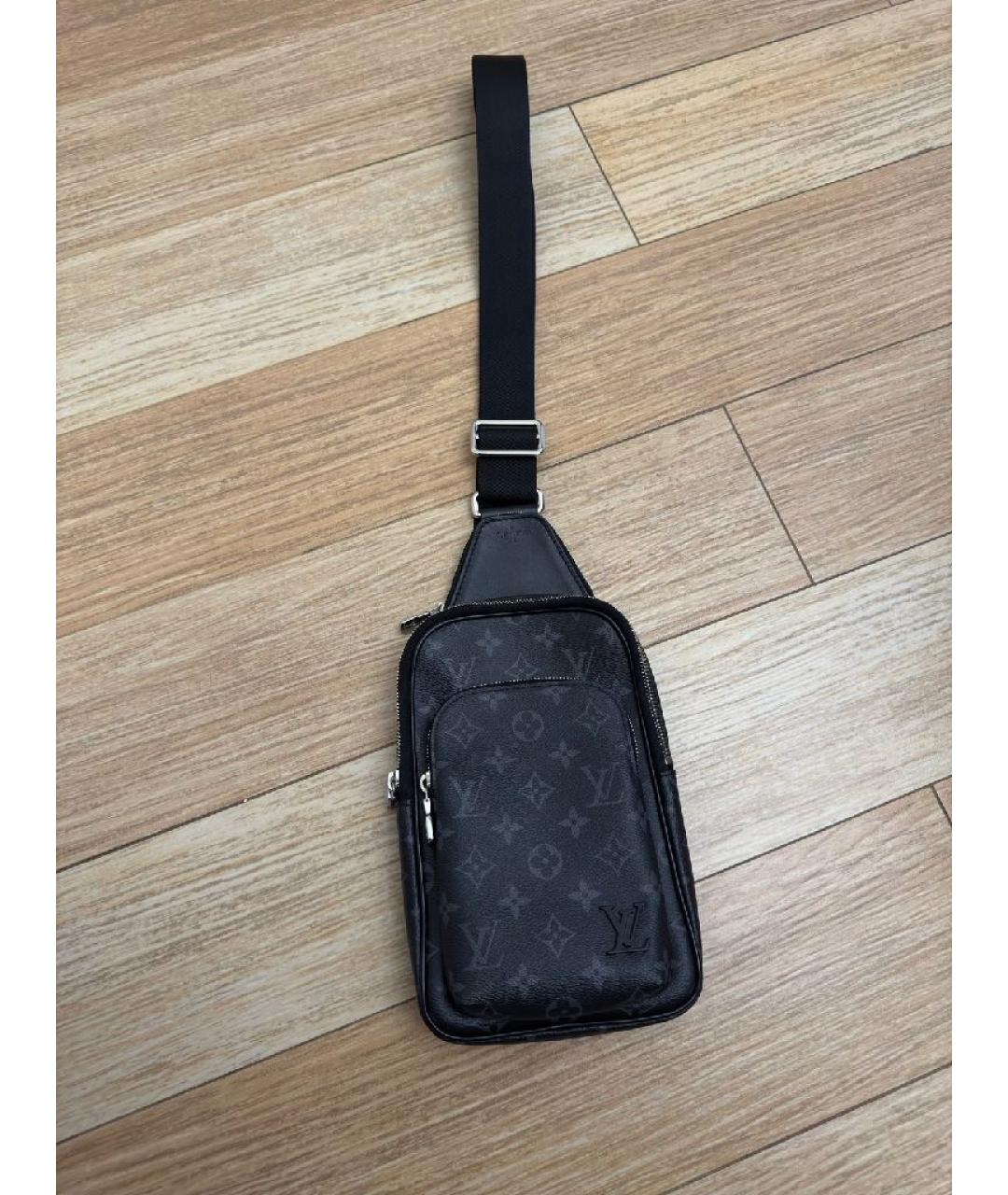 LOUIS VUITTON Черный кожаный рюкзак, фото 3