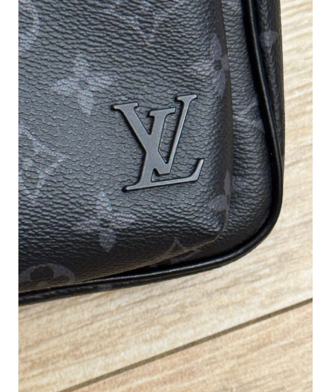 LOUIS VUITTON Черный кожаный рюкзак, фото 5