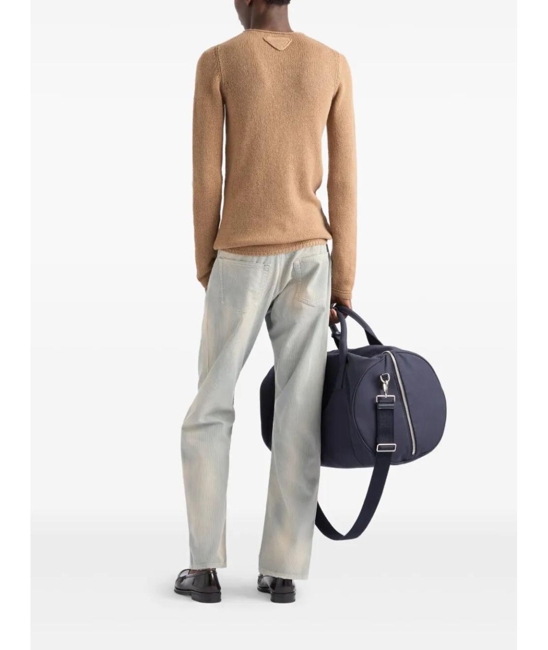 PRADA Голубые хлопковые прямые джинсы, фото 3