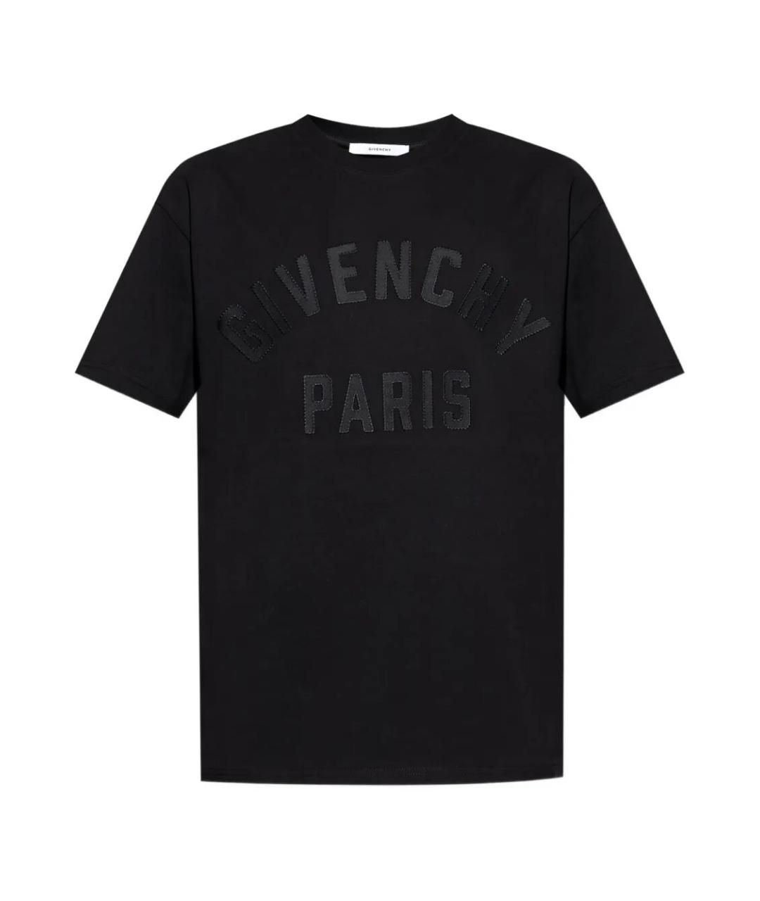 GIVENCHY Черная хлопковая футболка, фото 1