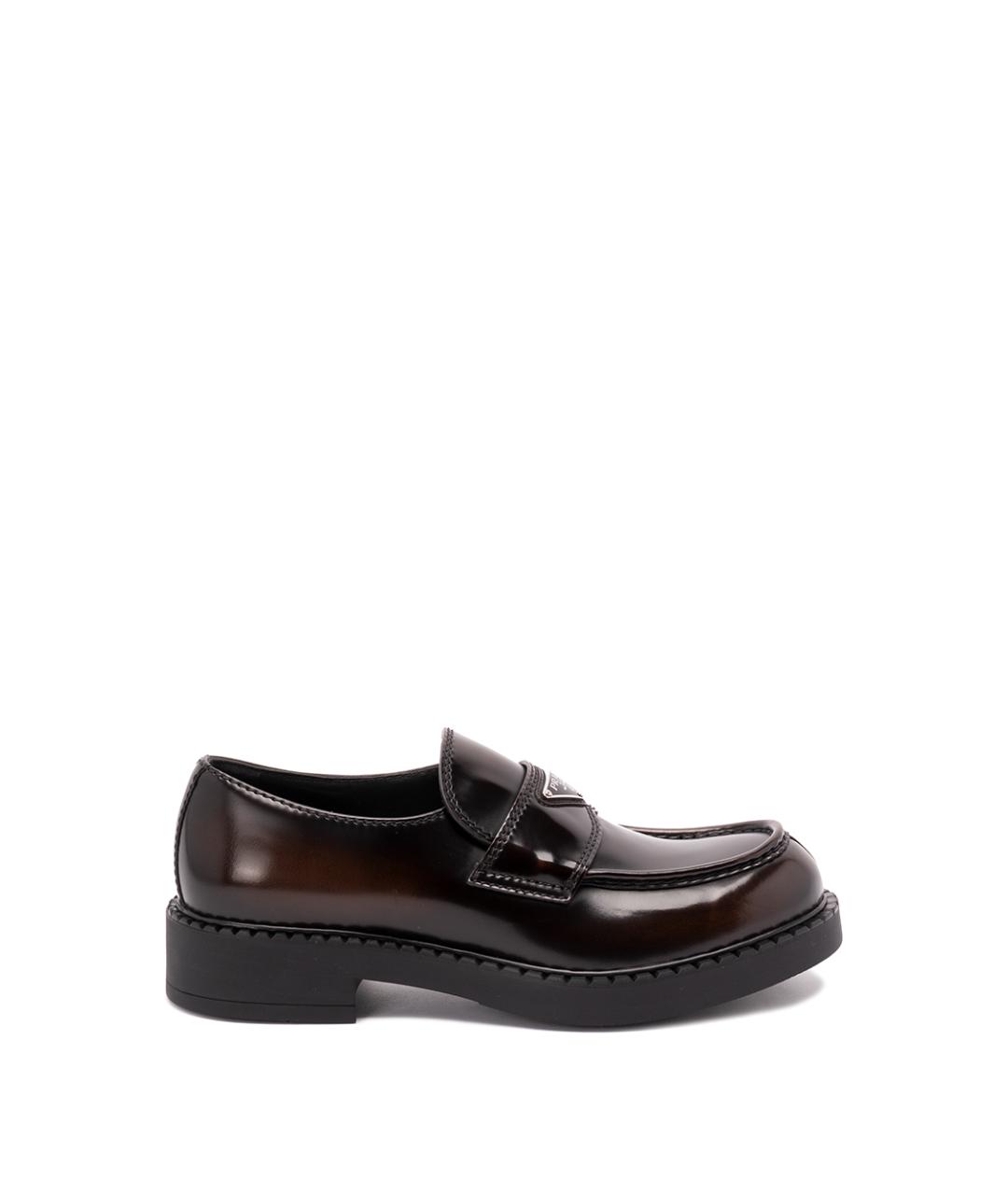 PRADA Черные кожаные лоферы, фото 1