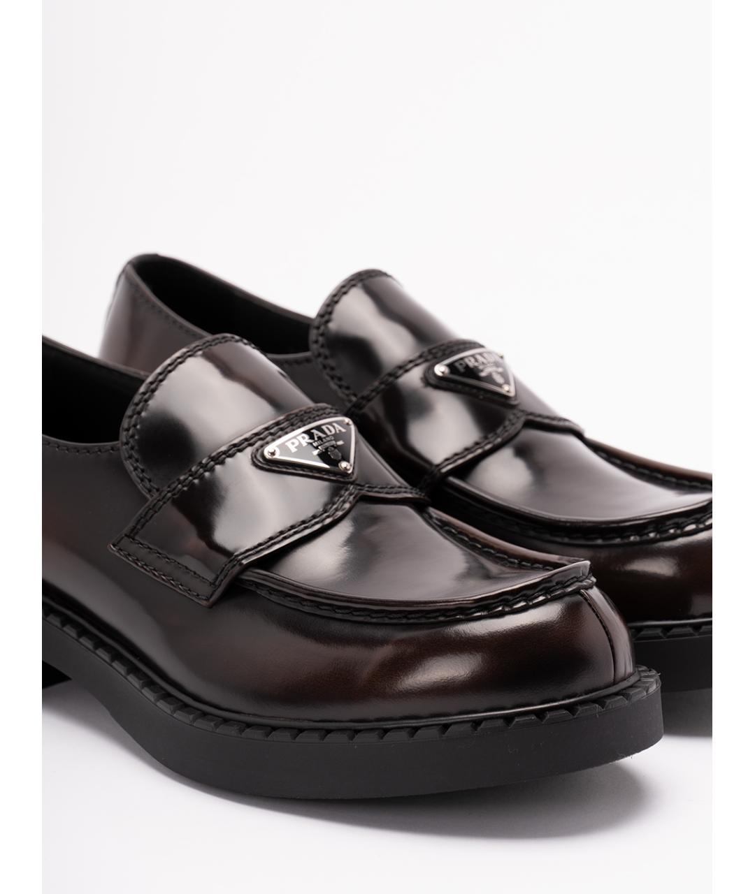 PRADA Черные кожаные лоферы, фото 5