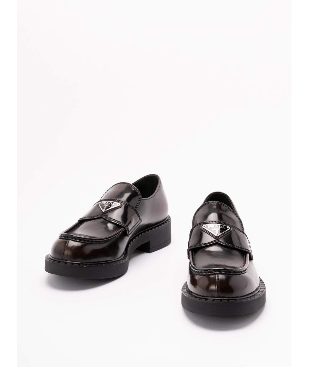 PRADA Черные кожаные лоферы, фото 2