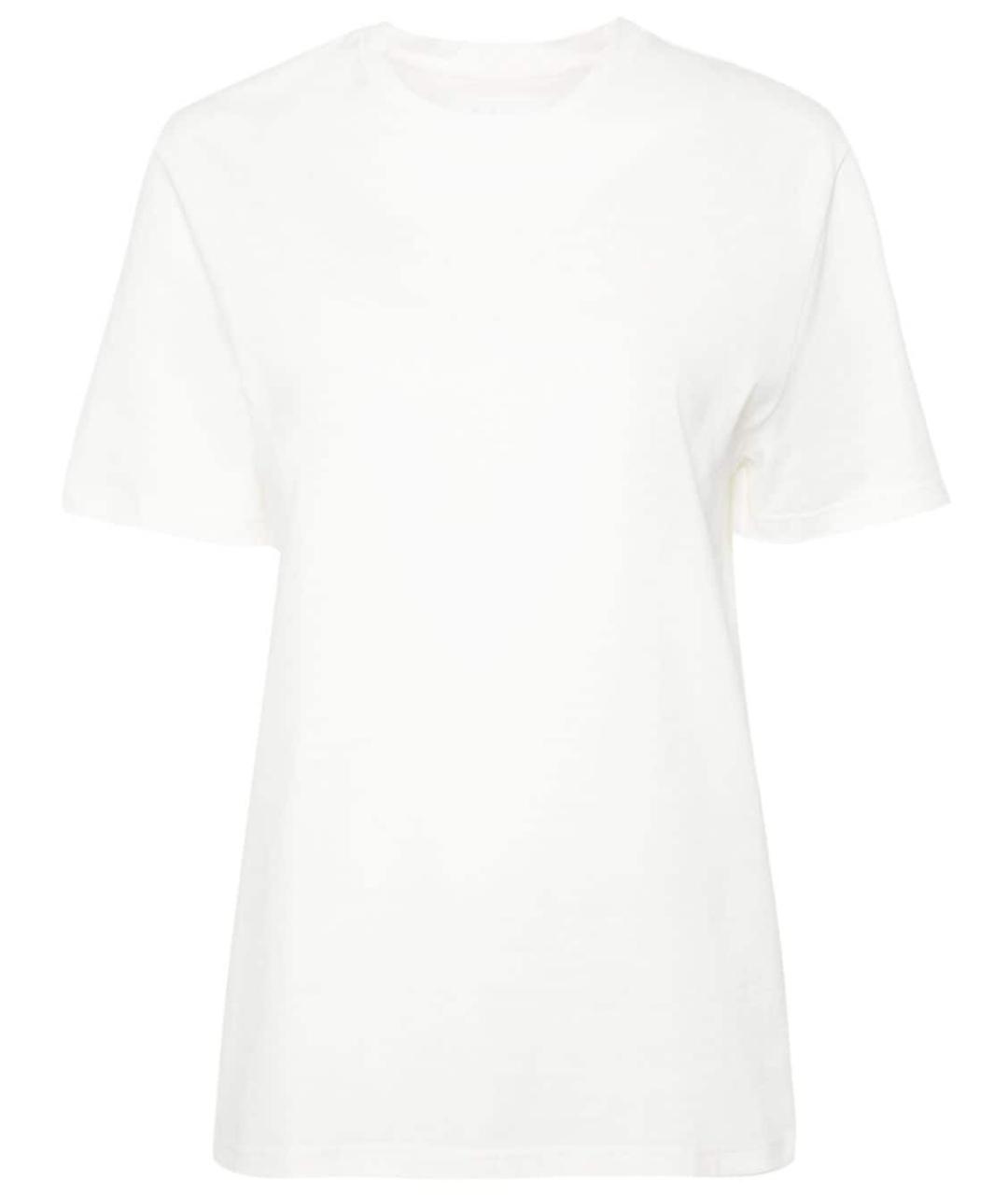 JIL SANDER Белая хлопковая футболка, фото 1