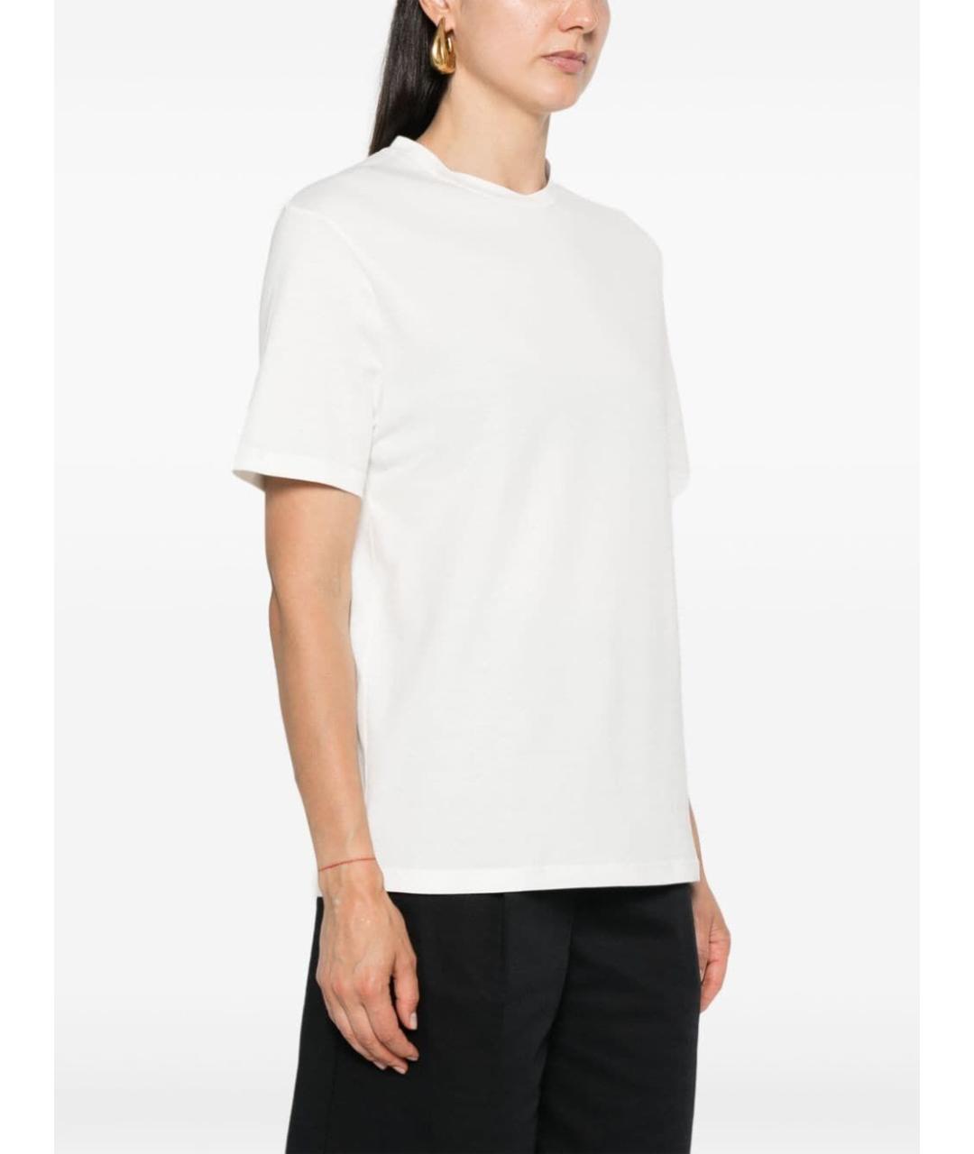 JIL SANDER Белая хлопковая футболка, фото 5