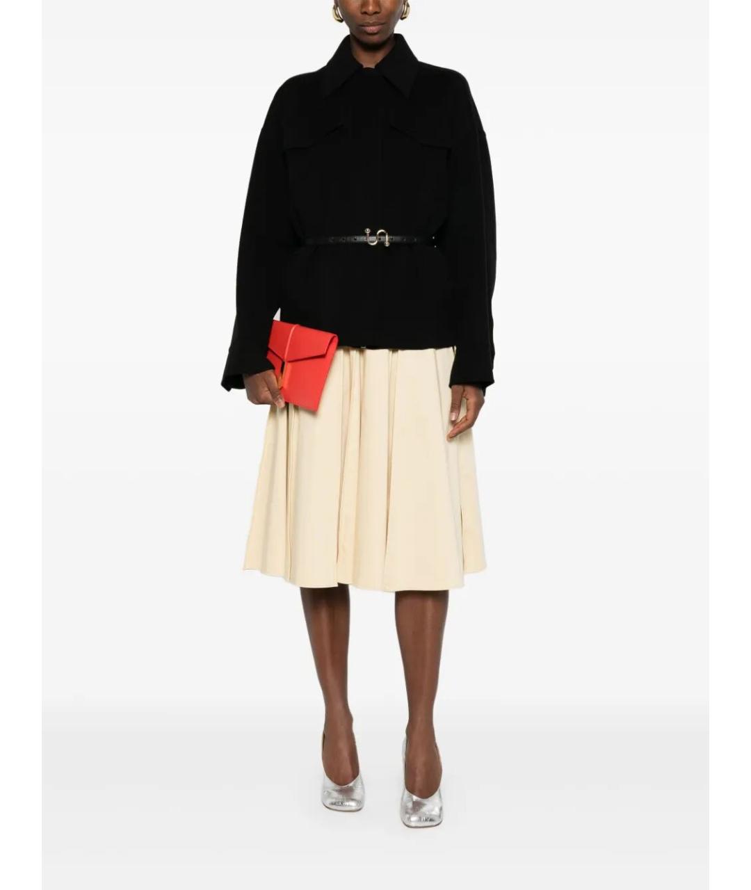 SPORTMAX Черное шерстяное пальто, фото 4