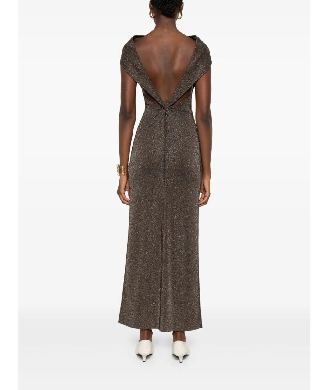 MAX MARA Хаки вискозное платье, фото 5