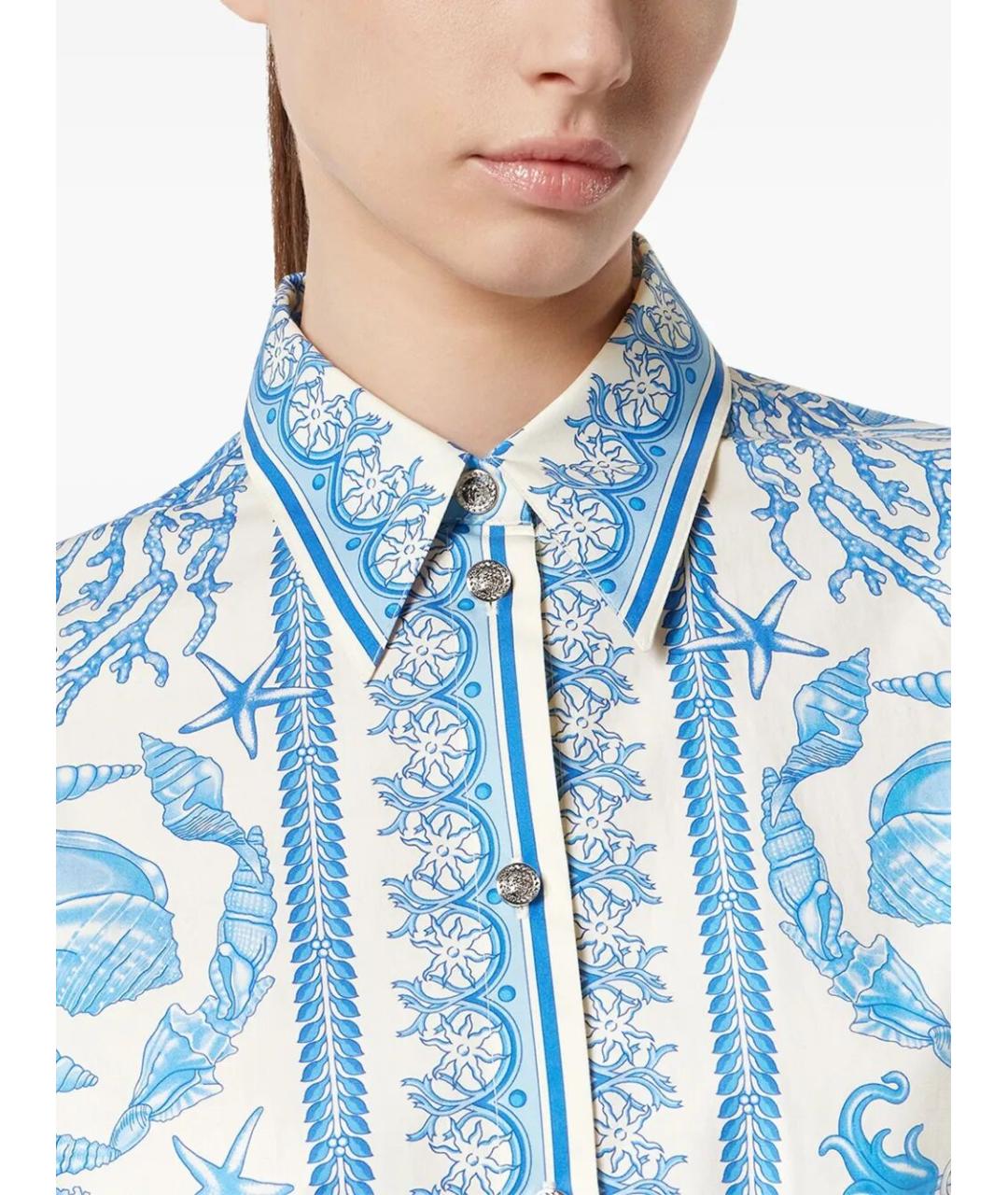 VERSACE Мульти хлопковое повседневное платье, фото 4