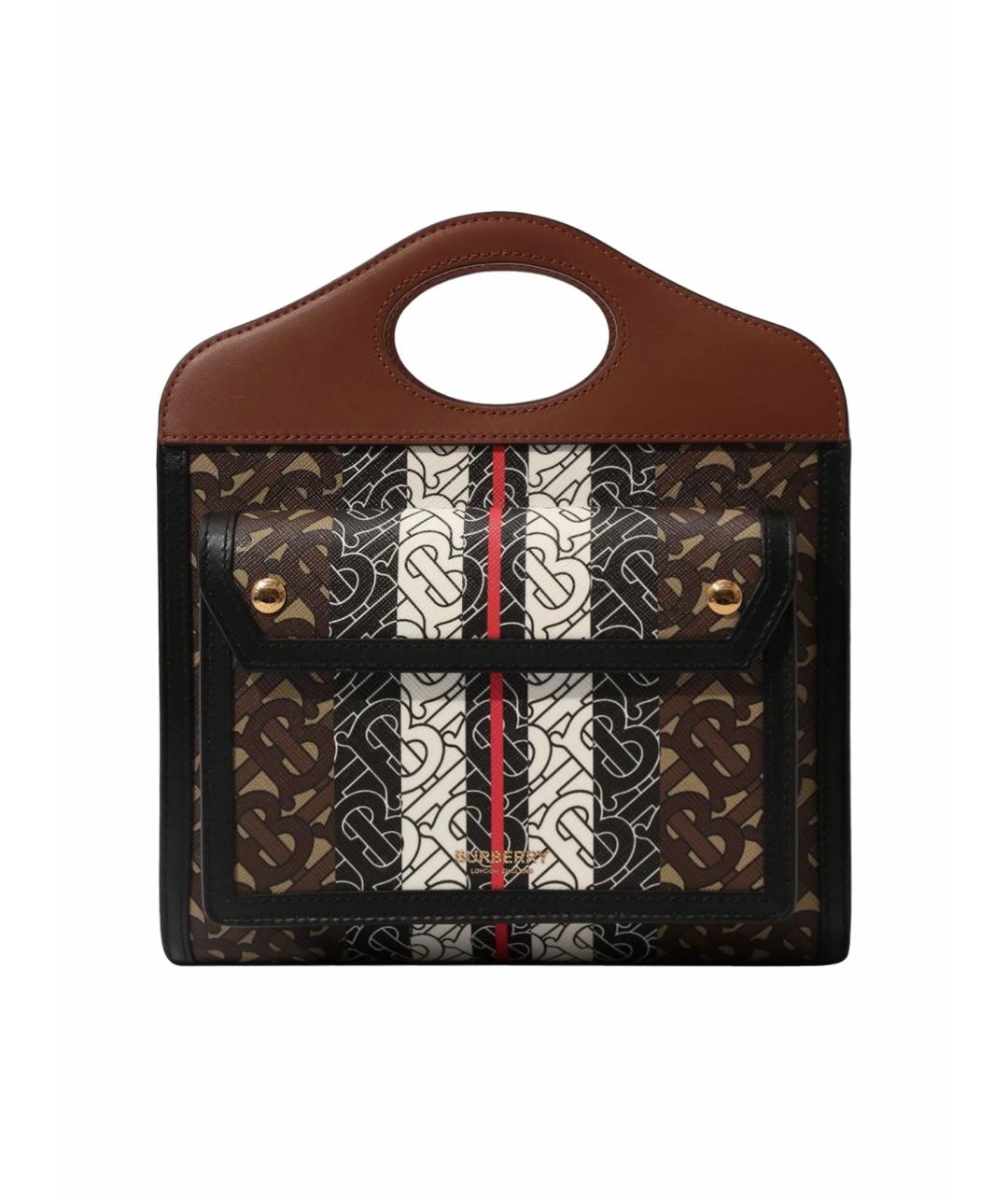 BURBERRY Коричневая сумка через плечо из искусственной кожи, фото 1