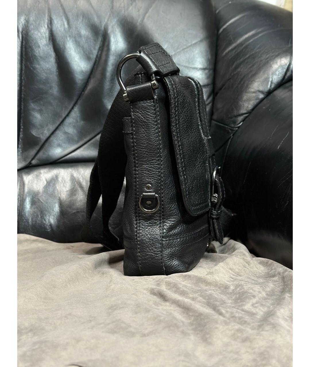 BURBERRY Черная кожаная сумка на плечо, фото 5