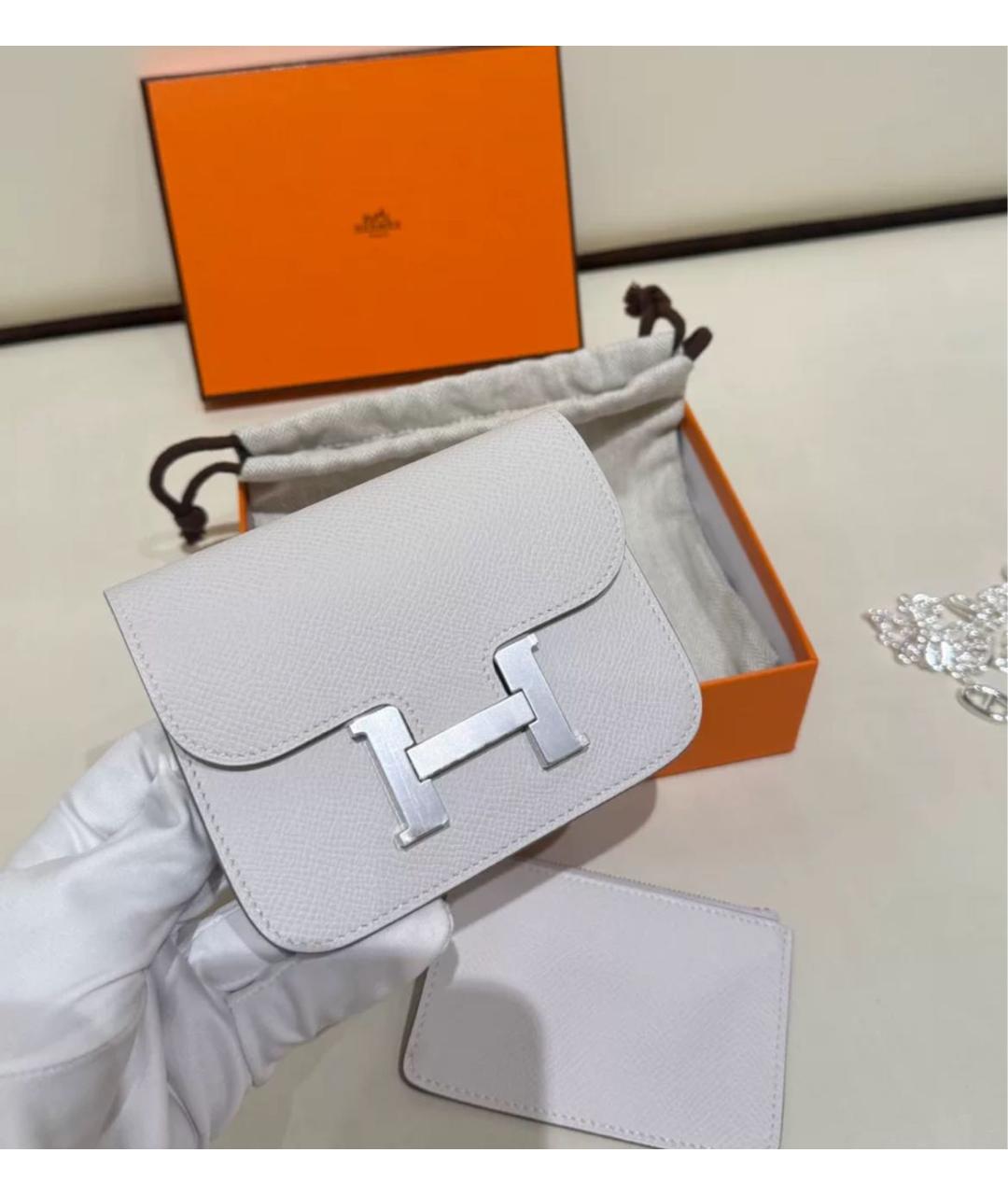 HERMES Белая кожаная поясная сумка, фото 6