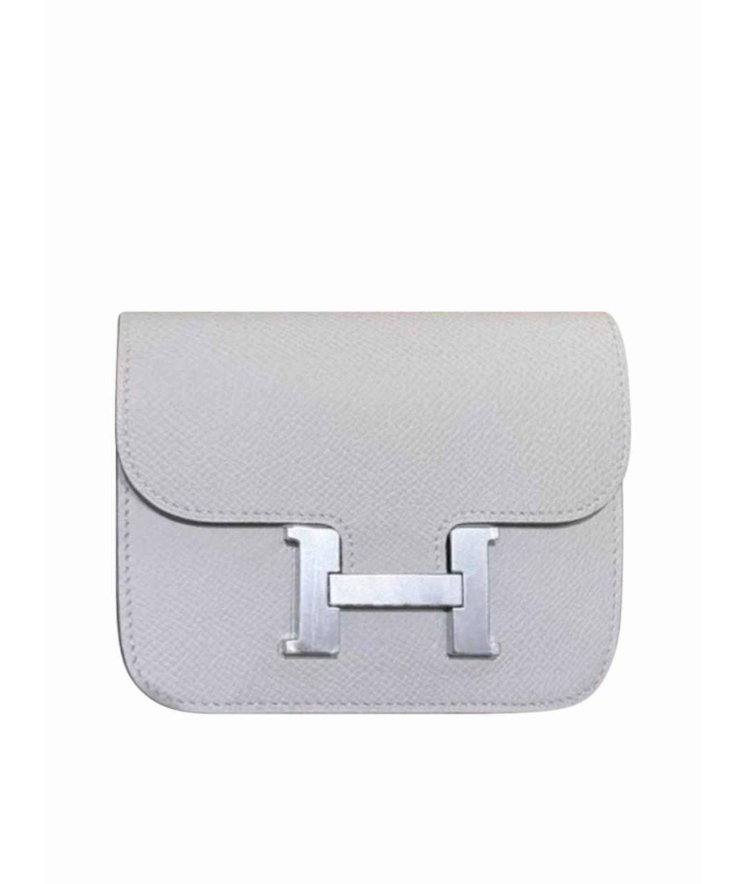 HERMES Белая кожаная поясная сумка, фото 1