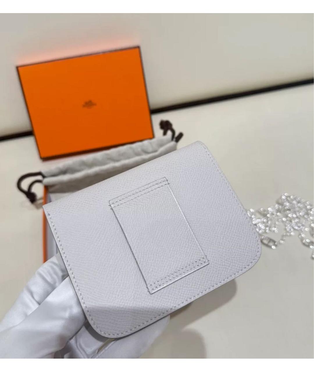 HERMES Белая кожаная поясная сумка, фото 3