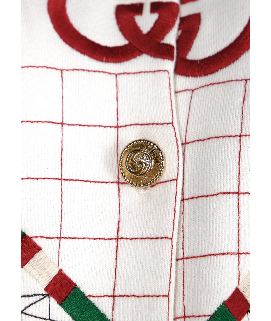 GUCCI Белая хлопковая куртка, фото 3