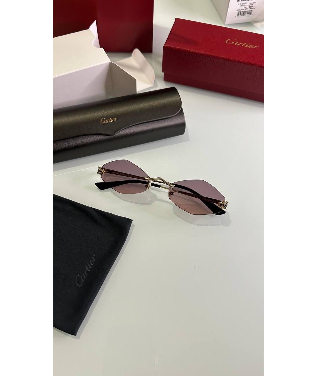 CARTIER Металлические солнцезащитные очки, фото 3