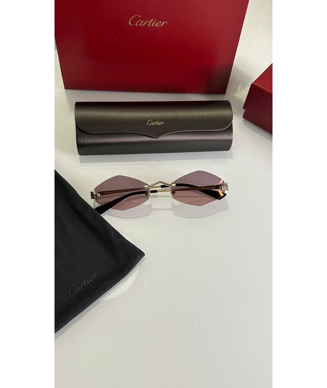 CARTIER Металлические солнцезащитные очки, фото 5