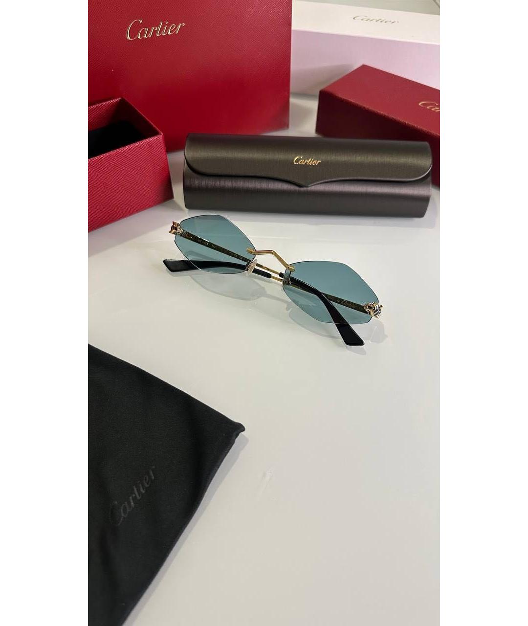 CARTIER Металлические солнцезащитные очки, фото 3